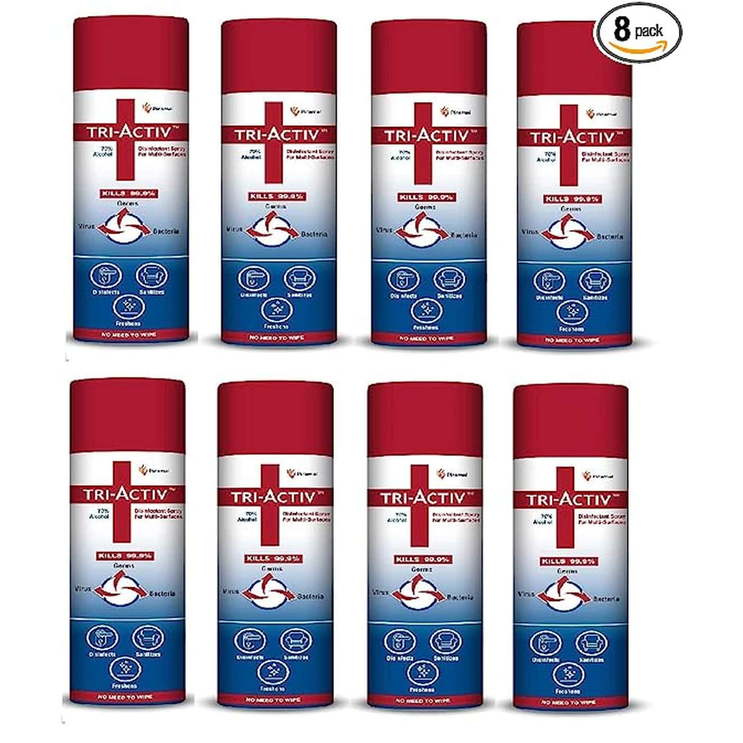 Tri-Activ Disinfectant Spray 230ml | Pack Of 8