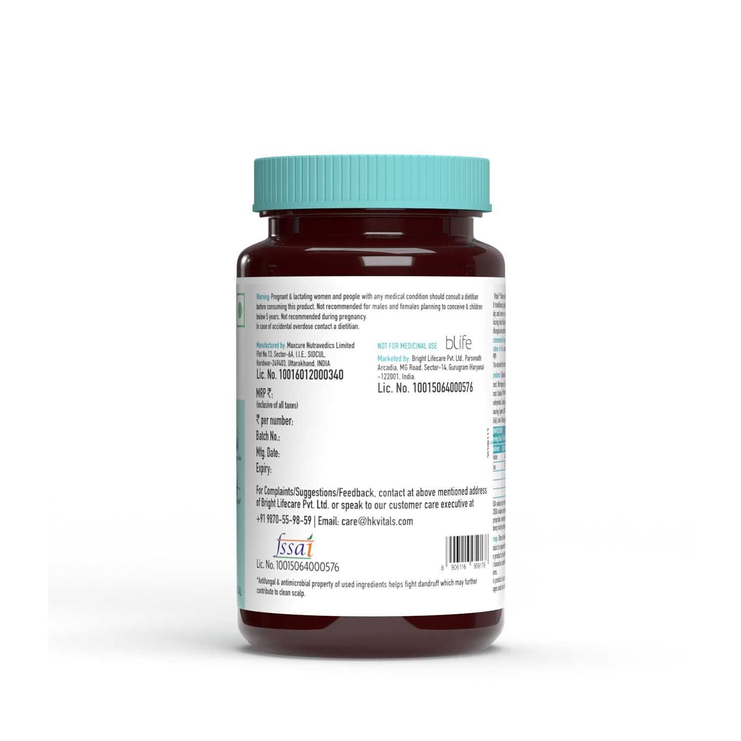 Buy HEALTHKART HK VITALS BIOTIN WITH NEEM & BHRINGRAJ, REDUCES DANDRUFF