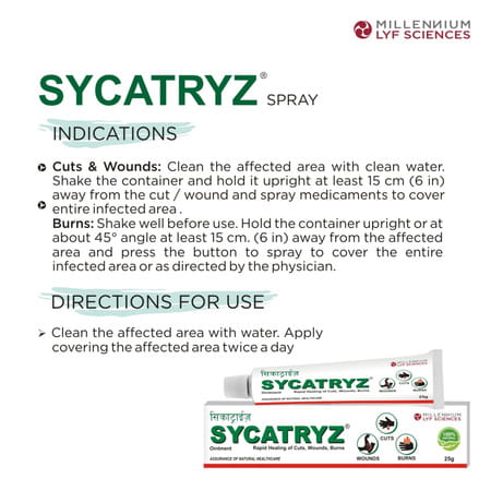 Sycatryz For Cuts Wounds & Burns Ointment 25 Gm