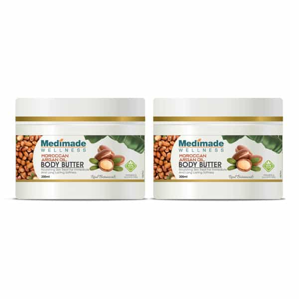 Medimade Moroccan Argan Oil Body Butter - 200 Ml X 2 ( Pack Of 2 )