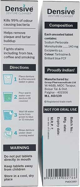 Densive Denture Cleanser Strip Of 6 Tablets