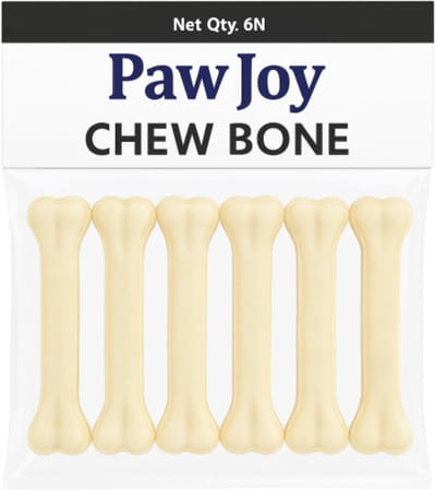 Paw Joy Dog Chew Bone 3 Inches | 140 Pcs 5 Kg Chicken Flavour | Dog Treats | For Small Dogs