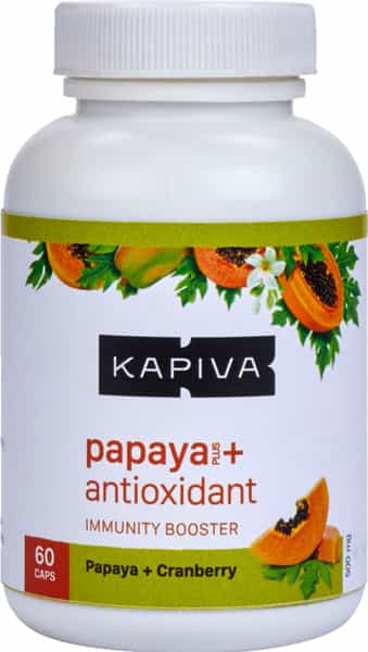 Kapiva Papaya + Anti-Oxidant Capsules -Immunity Booster | 60 Capsules