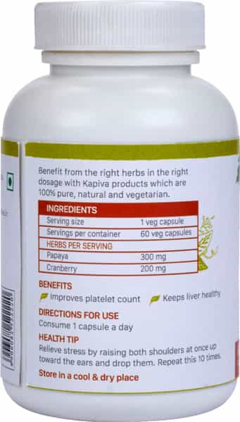 Kapiva Papaya + Anti-Oxidant Capsules -Immunity Booster | 60 Capsules