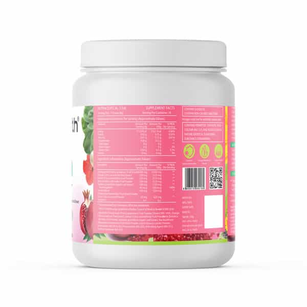 Fixuphealth Plant Based Biotin Powder 10000 Mcg For Hair Skin Nail 150 Gram Strawberry Flavour