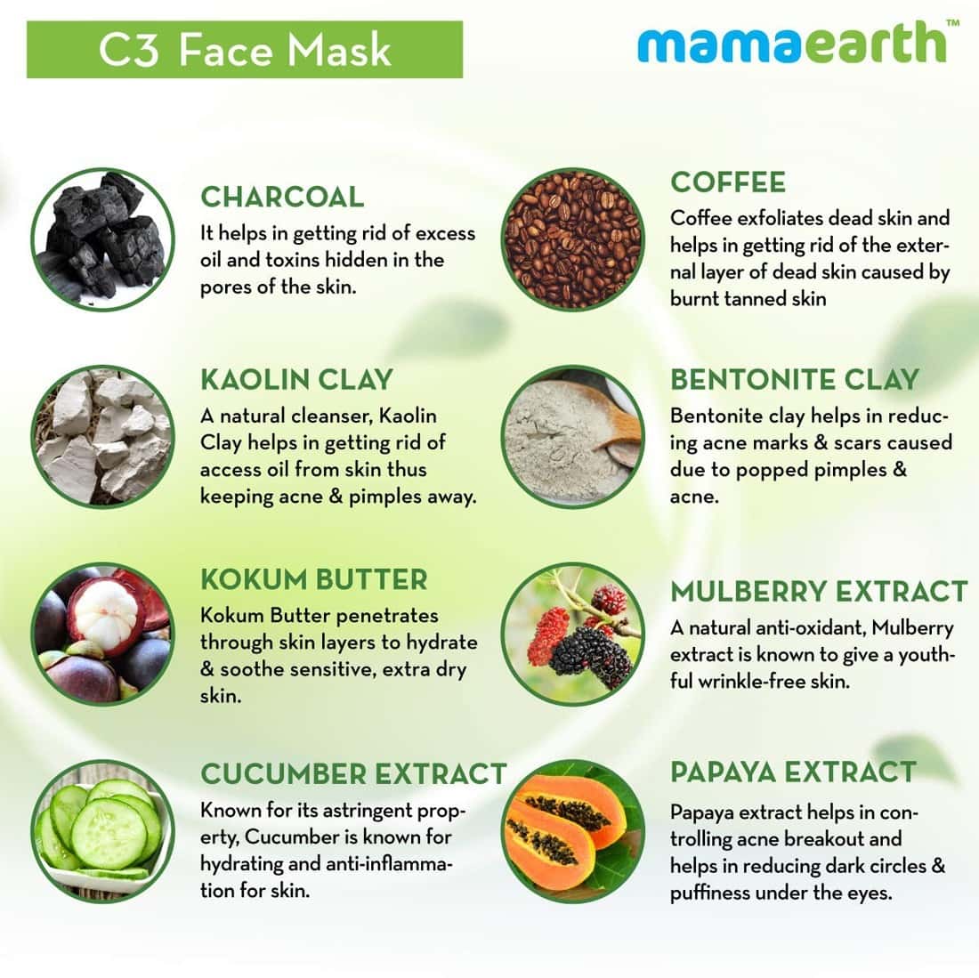 Buy MAMAEARTH CHARCOAL COFFEE AND CLAY FACE MASK 100 GM Online & Get