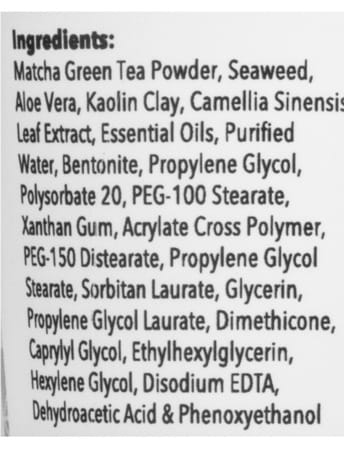Skivia Matcha Green Tea Face Mask With Aloe Vera & Seaweed - 50G | Deep Hydration | All Skin Types