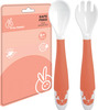 R For Rabbit Safe Feed Duo Spoon Set Orange