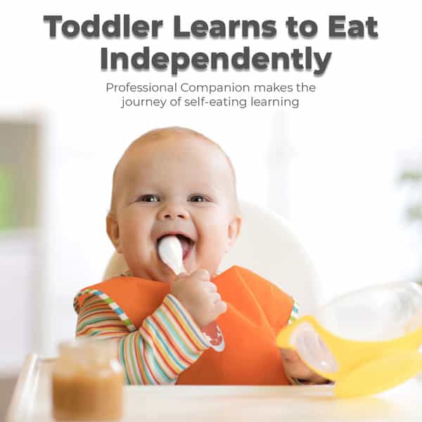 R For Rabbit Safe Feed Duo Spoon Set Orange