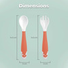 R For Rabbit Safe Feed Duo Spoon Set Orange