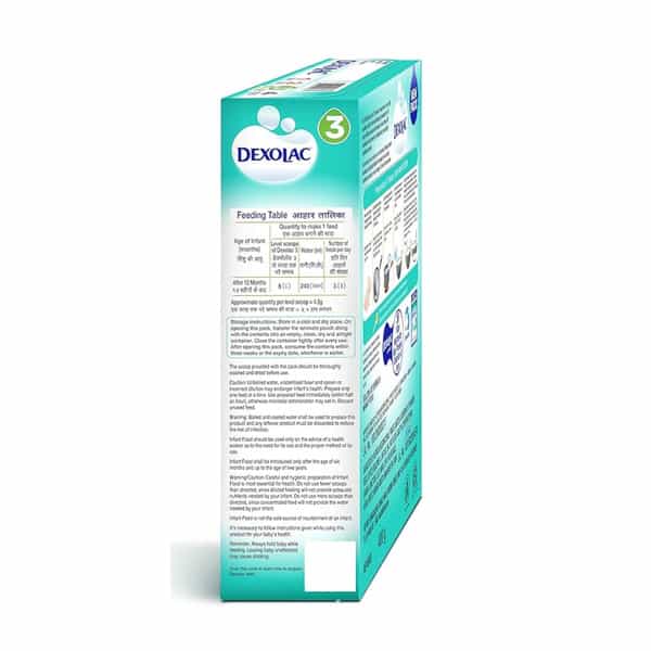 Dexolac 3 | Follow Up Formula | 12 To 18 Month | Powder | Box 400 Gm