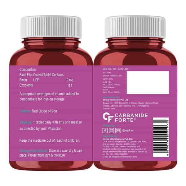 Carbamide Forte Biotin 10000Mcg 60 Tablets