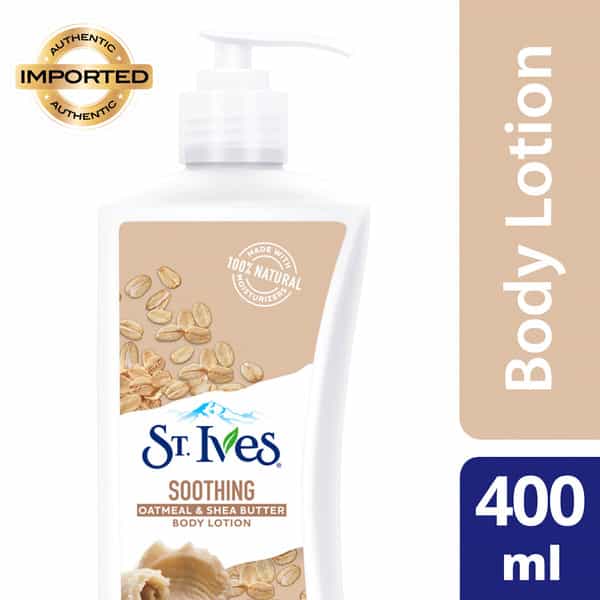 St. Ives Soothing Oatmeal & Shea Butter Body Lotion | 100% Natural Moisturizers | 400Ml