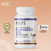Inlife Flaxseed Oil Capsules 1000Mg | Omega 3 6 9 | - 60 Softgels