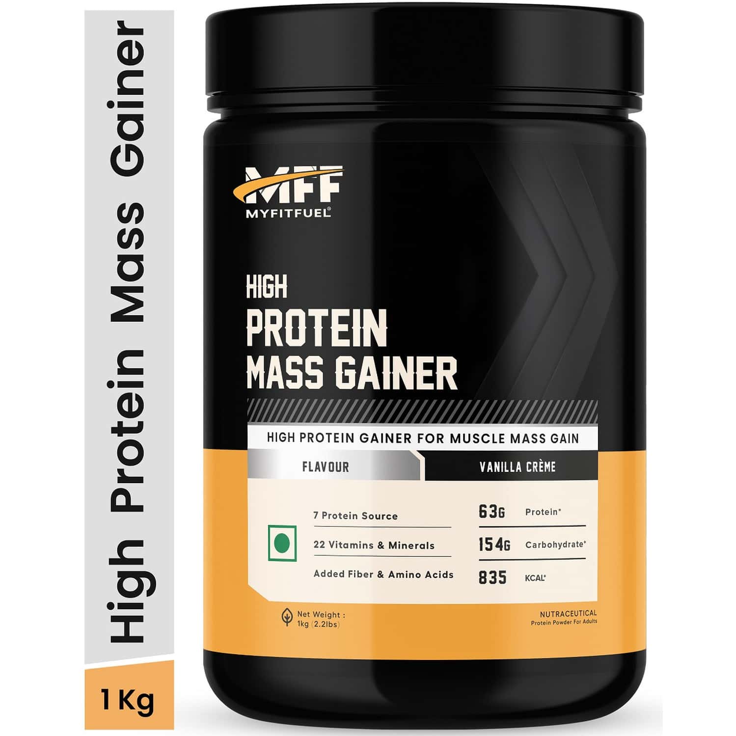 Myfitfuel Mff High Protein Mass Gainer 1 Kg (22 Lbs) Vanilla Creme