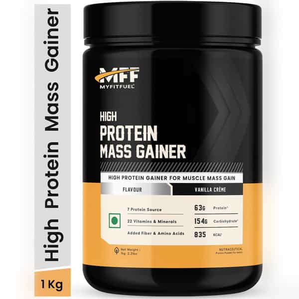Myfitfuel Mff High Protein Mass Gainer 1 Kg (22 Lbs) Vanilla Creme