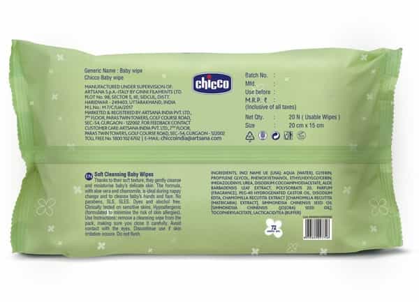 Chicco  Baby Wipes Sticker Packet Of 72