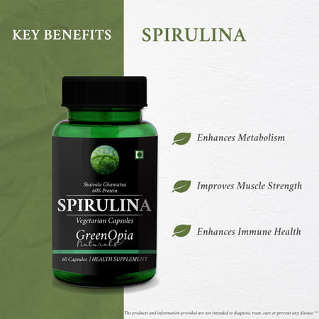 Greenopia Spirulina 60 Vegetarian Capsules