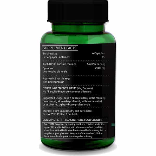 Greenopia Spirulina 60 Vegetarian Capsules
