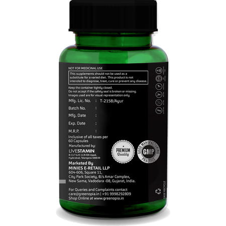 Greenopia Spirulina 60 Vegetarian Capsules