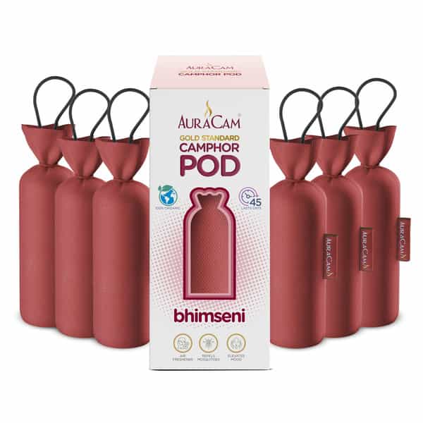Auracam Gold Standard Camphor Pod Cone Bhimseni- Set Of 6