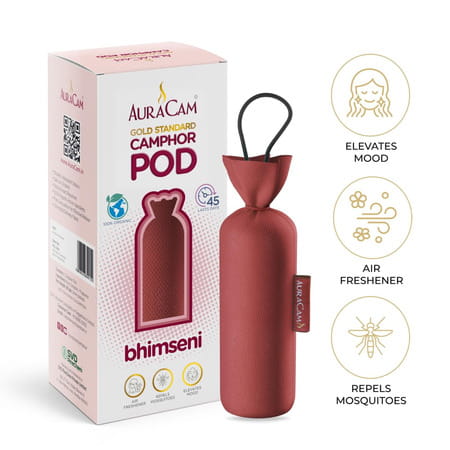 Auracam Gold Standard Camphor Pod Cone Bhimseni- Set Of 6