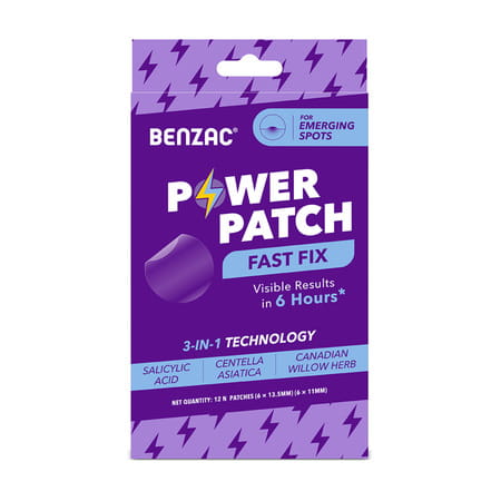 Benzac 3-In-1 Power Patch Salicylic Acid Pimple Patches With Results In Just 6 Hours 12 Spot Patches