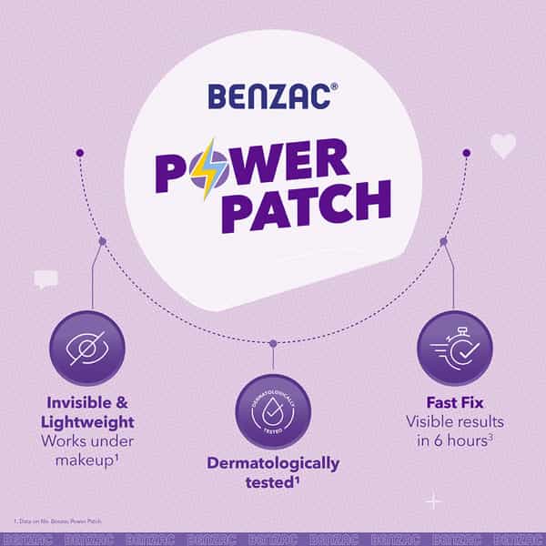 Benzac 3-In-1 Power Patch Salicylic Acid Pimple Patches With Results In Just 6 Hours 12 Spot Patches
