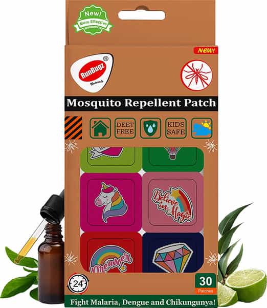 Runbugz Mosquito Repellent Printed Unicorn Patches For Babies - 30 Patches