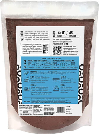 Serapheena Keto Cake Mix - Dark Chocolate Bakery |Pack 520g