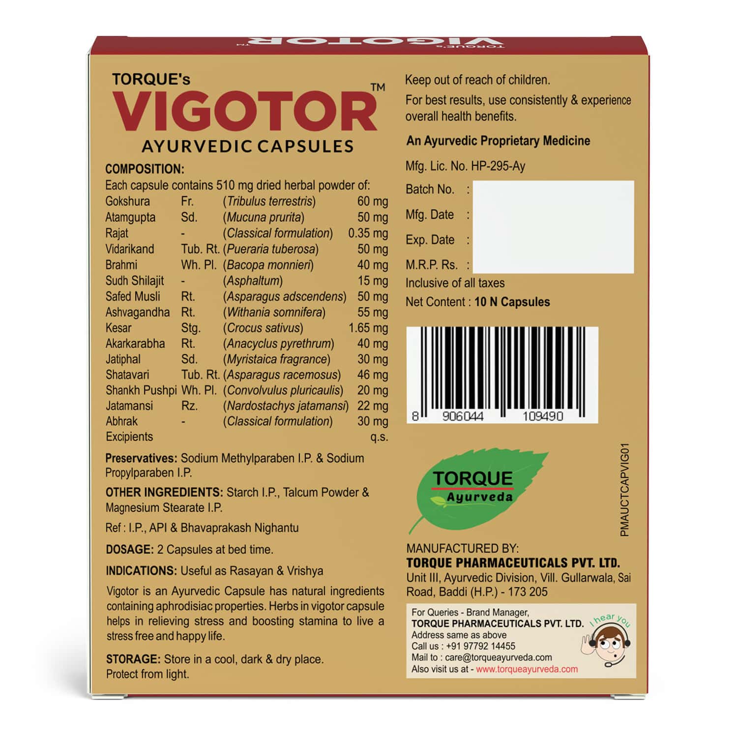 Buy VIGOTOR CAPSULE PACK OF 1, 10 CAPSULES Online & Get Upto 60% OFF at ...