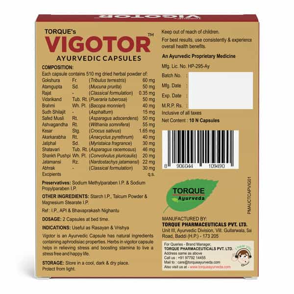 Vigotor Capsule Pack Of 1 | 10 Capsules