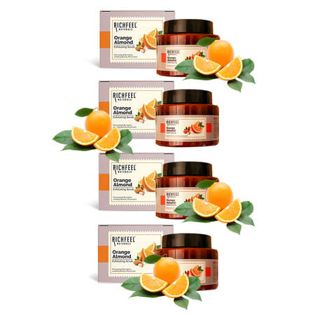 Orange Almond Exfoliating Scrub 100g Pack Of 4