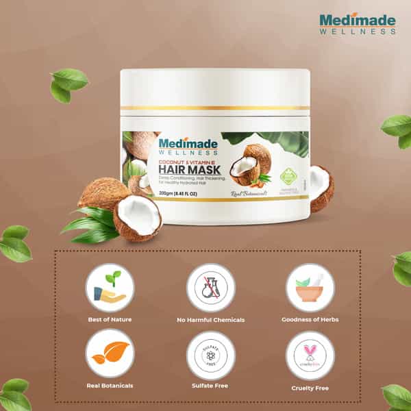 Medimade Coconut And Vitamin E Hair Mask - 200 Gm