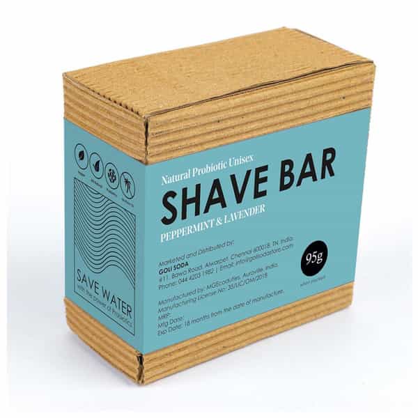 Goli Soda All Natural Probiotics Shave Bar - 90 G (Pack Of 1)