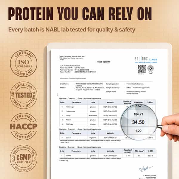 Beastlife Performance Yeast Whey Blend | 34G Protein | 5.7G Bcaa | Chocolate | Easy Digest | 1 Kg