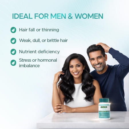 Aora Chamrose Hair Care Tablets With Biotin & Vitamins For Men & Women | 60 Tablets