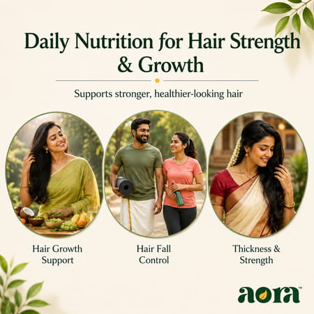 Aora Chamrose Hair Care Tablets With Biotin & Vitamins For Men & Women | 60 Tablets