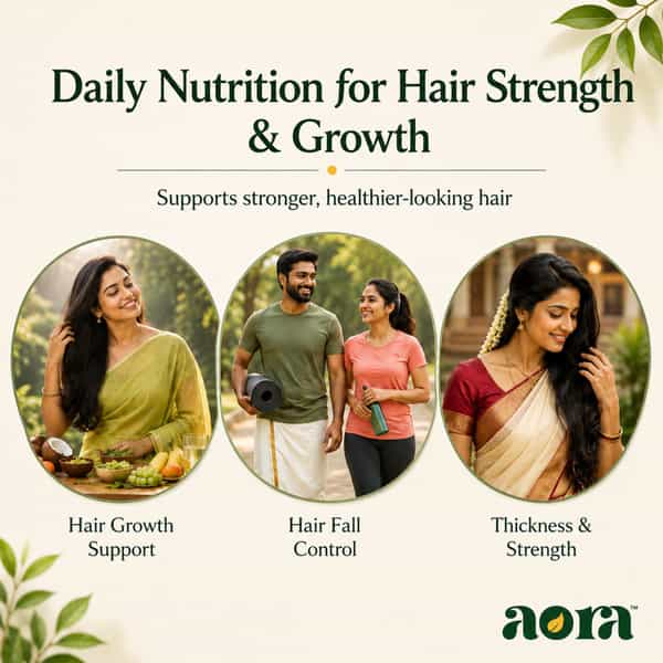 Aora Chamrose Hair Care Tablets With Biotin & Vitamins For Men & Women | 60 Tablets