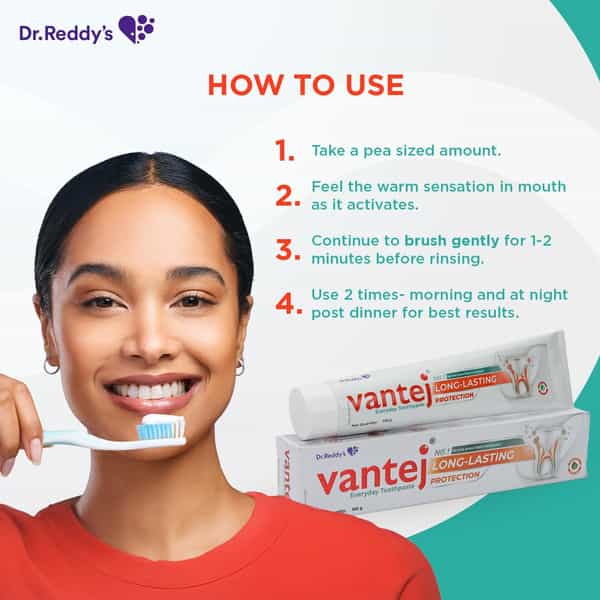 Vantej Long Lasting Protection Mint Flavour Everyday Toothpaste 100 Gm