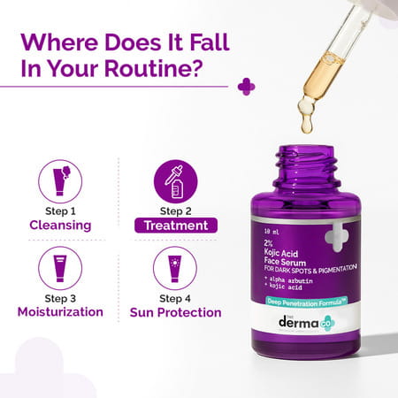 The Derma Co. 2% Kojic Acid Face Serum - Reduces Dark Spots Pigmentation & Blemishes 10 Ml