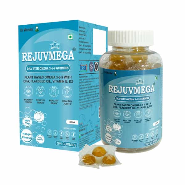 Dr Wonder Rejuvmega Dha With Omega 3-6-9 Gummies Nutraceutical Supplement (Pack Of 1_30 Gummies)