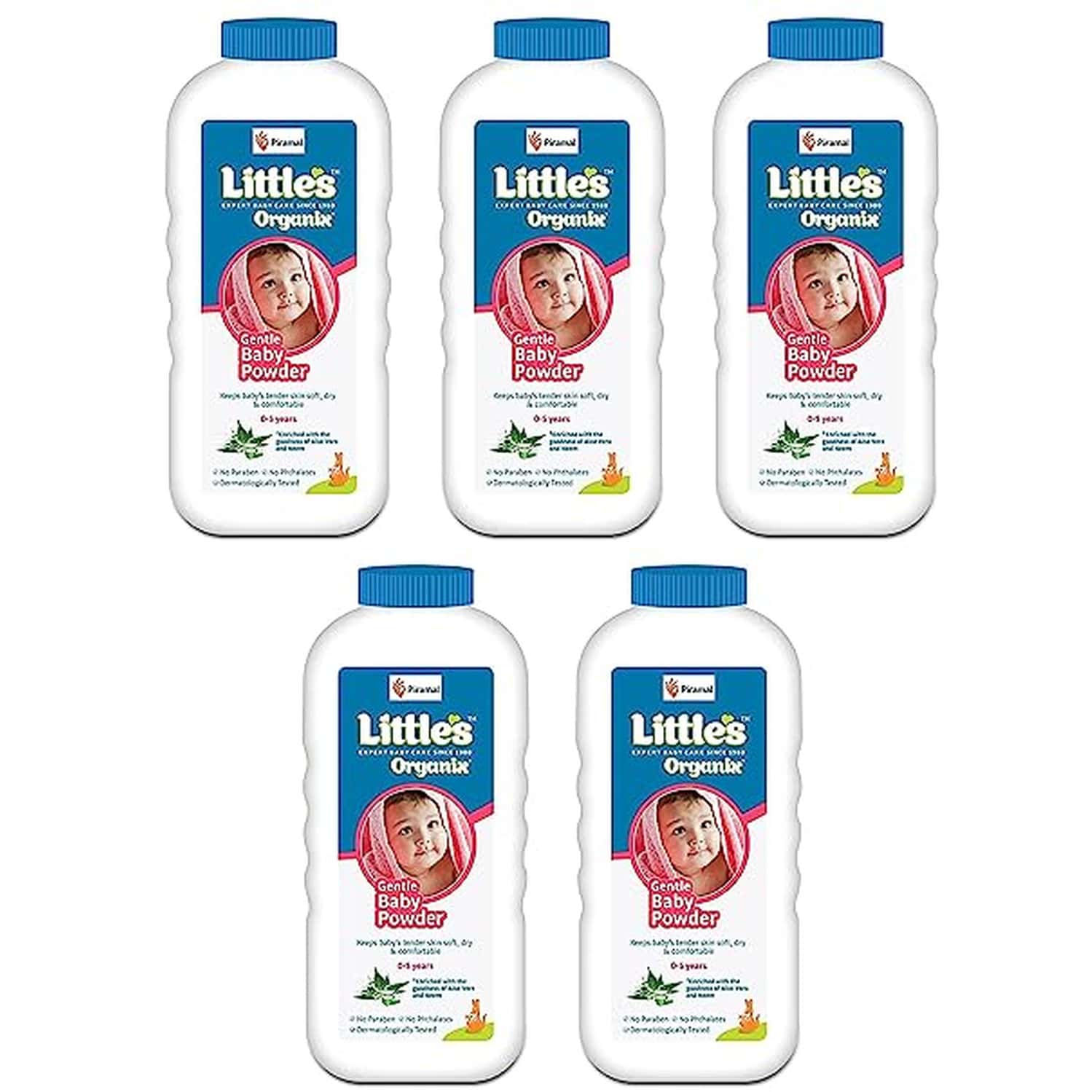 Little'S Organix Gentle Baby Powder I Free From Parabens & Phthalates 400g White X Pack Of 5