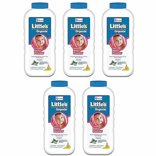 Little's Organix Gentle Baby Powder I Free From Parabens & Phthalates 400G White X Pack Of 5