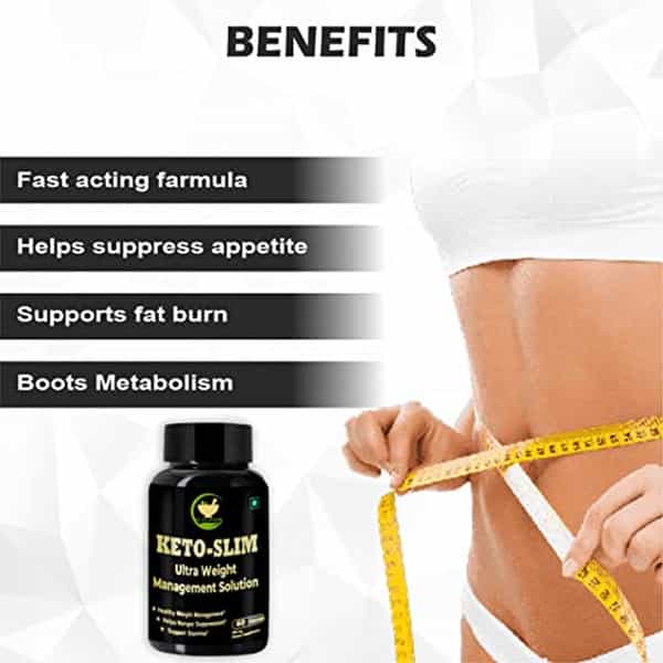 Fij Ayurveda Keto Slim Ultra Weight Management- 500Mg 60 Capsules (Pack Of 2)