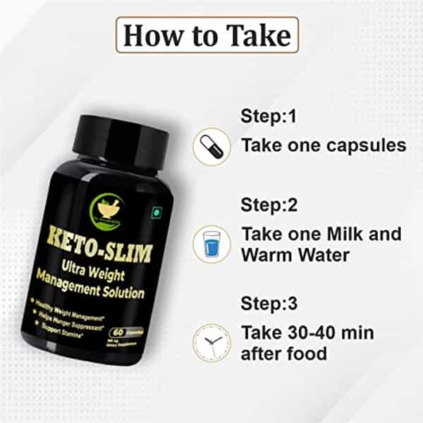 Fij Ayurveda Keto Slim Ultra Weight Management- 500Mg 60 Capsules (Pack Of 2)