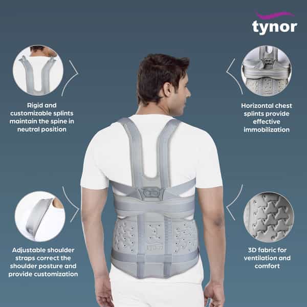 Tynor Taylor's Brace Urbane Short Grey Xxl 1 Unit