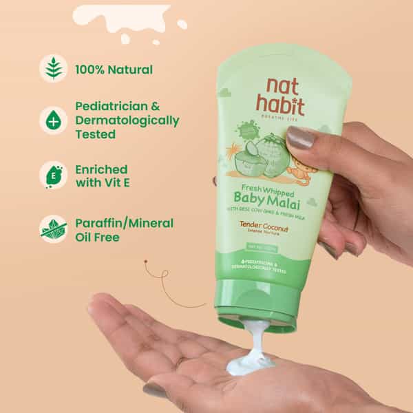Nat Habit Baby Body Butter- Body Malai | Tender Coconut 120Ml