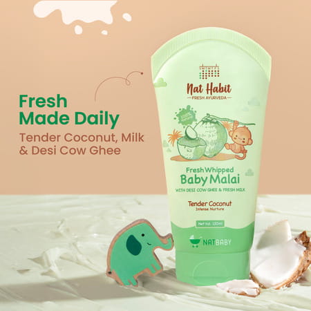 Nat Habit Baby Body Butter- Body Malai | Tender Coconut 120ml