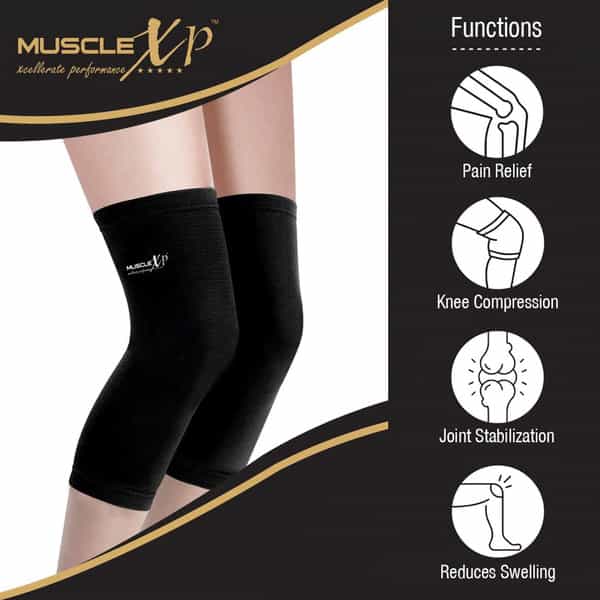 Musclexp Drfitness+ Knee Cap & Brace Knee Compression Knee Brace Joint Pain Relief (Medium)